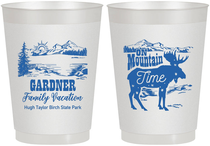 Personalized Family Vacation 10 oz Frosted Cups - Mountain | 180029