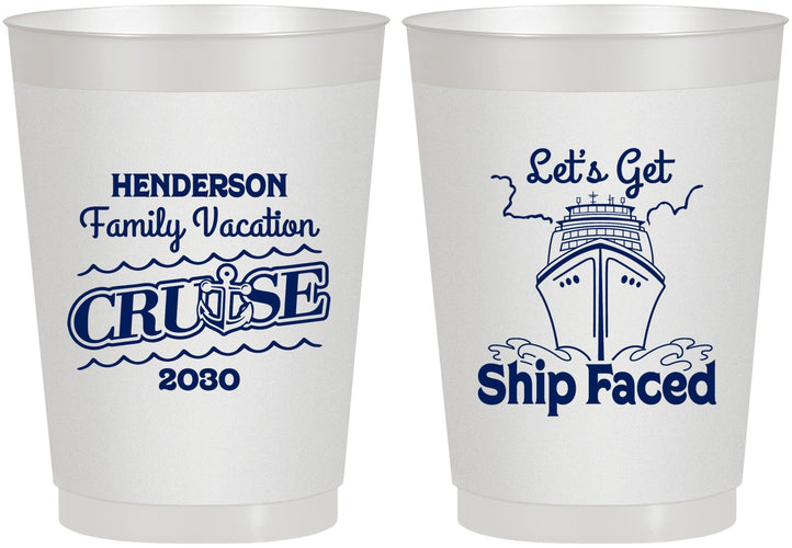 Personalized Family Vacation 10 oz Frosted Cups - Cruise | 180038