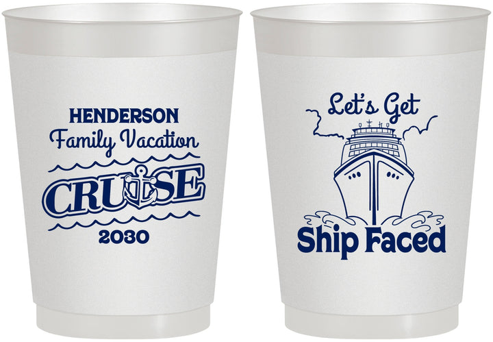 Personalized Family Vacation 10 oz Frosted Cups - Cruise | 180038