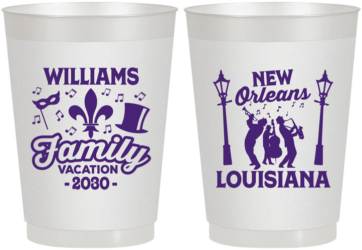 Personalized Family Vacation 10 oz Frosted Cups - New Orleans | 180047