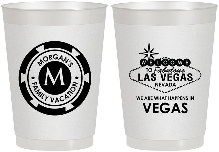 Personalized Family Vacation 10 oz Frosted Cups - Las Vegas | 180049