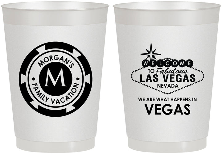 Personalized Family Vacation 10 oz Frosted Cups - Las Vegas | 180049