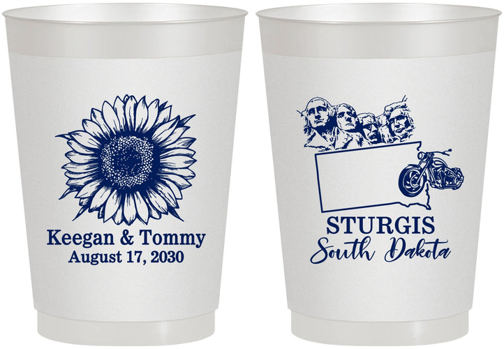 Personalized Wedding 10 oz Frosted Cups - South Dakota | 190