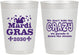 Personalized Mardi Gras 10 oz Frosted Cups - Fleur De Lis | 190009