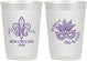 Personalized Mardi Gras 10 oz Frosted Cups - Fleur De Lis | 190010