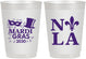Personalized Mardi Gras 10 oz Frosted Cups - Nola Fleur De Lis | 190014