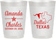 Personalized Wedding 10 oz Frosted Cups - Texas | 192
