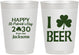 Personalized St Patricks Day 10 oz Frosted Cups - Clover Irish | 200003