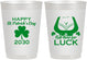 Personalized St Patricks Day 10 oz Frosted Cups - Clover Irish | 200008