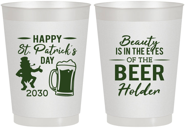 Personalized St Patricks Day 10 oz Frosted Cups - Leprechaun | 200019