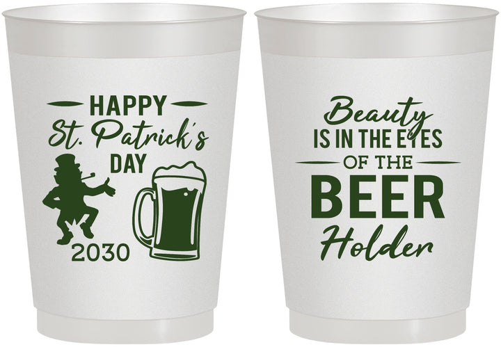 Personalized St Patricks Day 10 oz Frosted Cups - Leprechaun | 200019