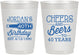 Personalized Birthday 10 oz Frosted Cups - Cheers Beers To 40 Years | 20002