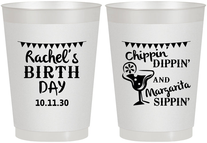 Personalized Birthday 10 oz Frosted Cups - Fiesta Margarita | 20009