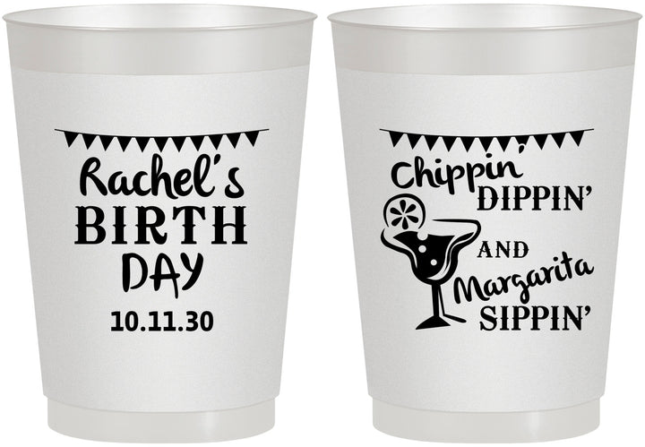 Personalized Birthday 10 oz Frosted Cups - Fiesta Margarita | 20009