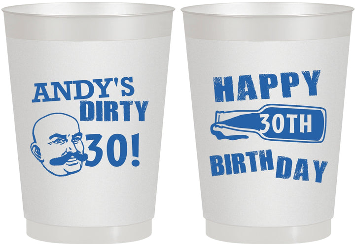 Personalized Birthday 10 oz Frosted Cups - 30th | 20012