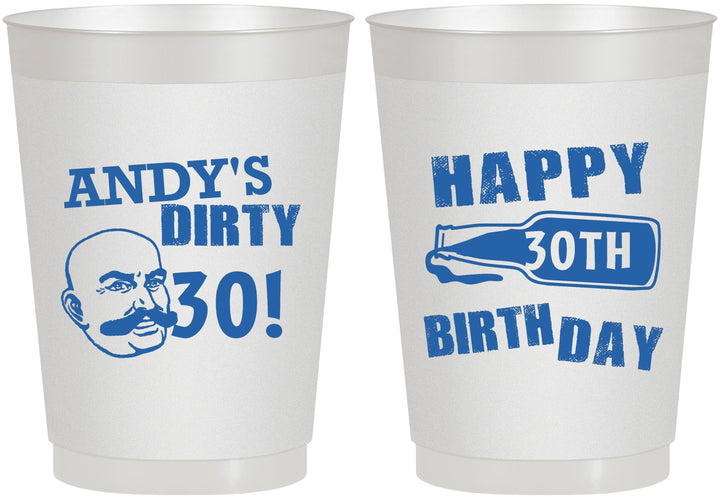 Personalized Birthday 10 oz Frosted Cups - 30th | 20012