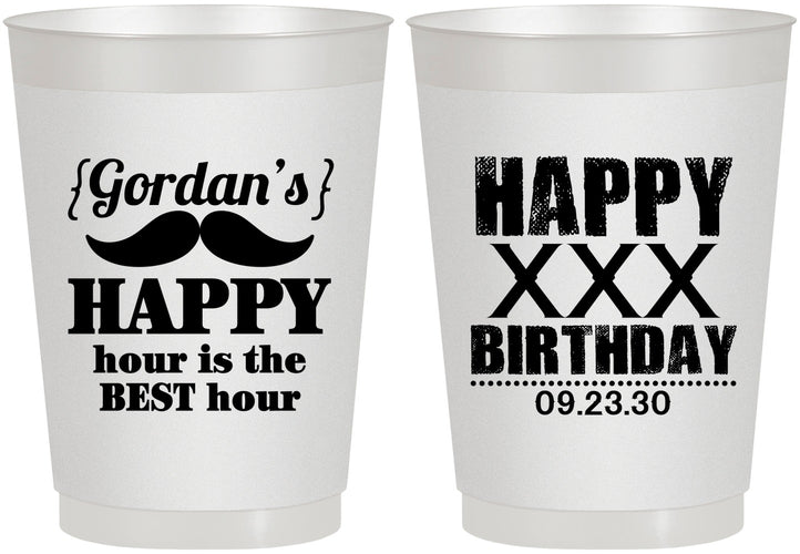 Personalized Birthday 10 oz Frosted Cups - 30th | 20013
