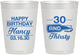 Personalized Birthday 10 oz Frosted Cups - 30 And Thirsty | 20014