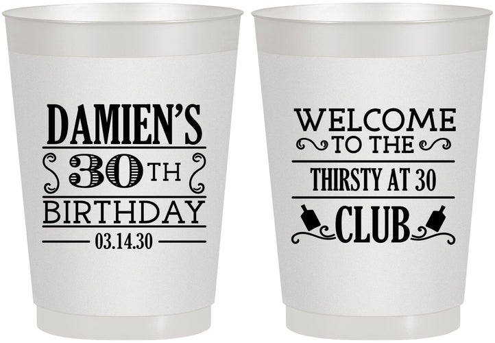 Personalized Birthday 10 oz Frosted Cups - 30th | 20016
