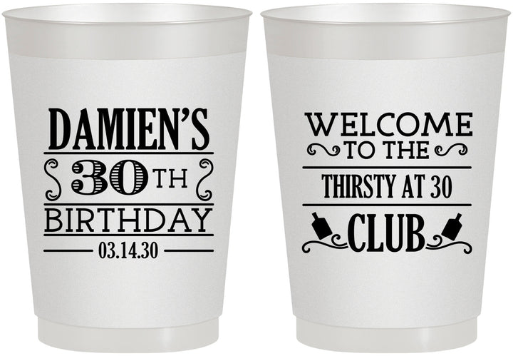 Personalized Birthday 10 oz Frosted Cups - 30th | 20016