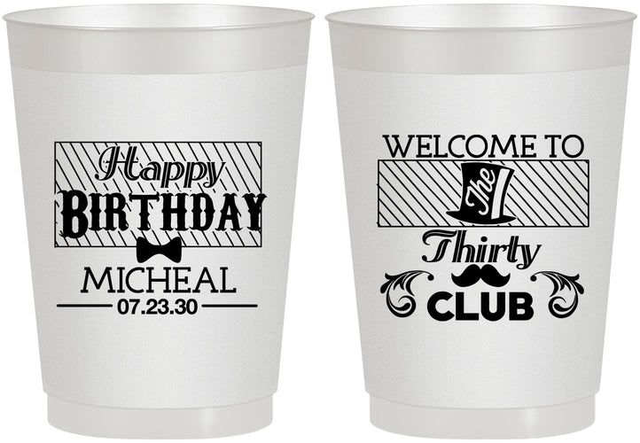 Personalized Birthday 10 oz Frosted Cups - 30th | 20018