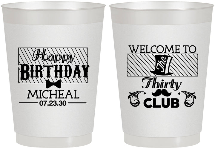 Personalized Birthday 10 oz Frosted Cups - 30th | 20018