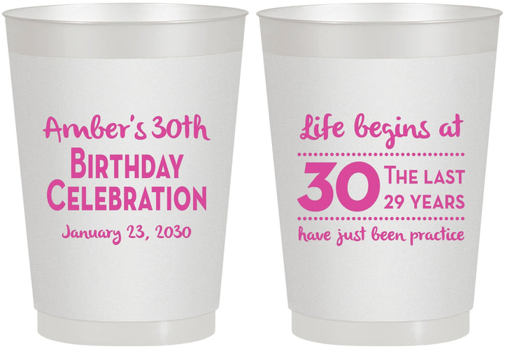 Personalized Birthday 10 oz Frosted Cups - 30th The Last 29 Years | 20019