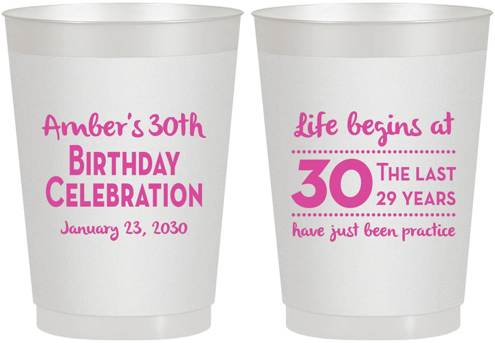Personalized Birthday 10 oz Frosted Cups - 30th The Last 29 Years | 20019