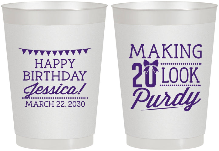 Personalized Birthday 10 oz Frosted Cups - 20th | 20021