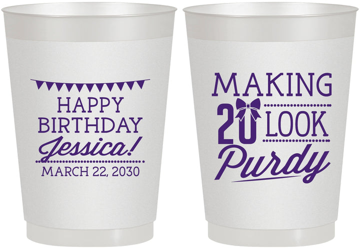 Personalized Birthday 10 oz Frosted Cups - 20th | 20021