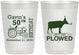 Personalized Birthday 10 oz Frosted Cups - 50th Lets Get Plowed | 20037
