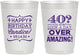 Personalized Birthday 10 oz Frosted Cups - 40th | 20044