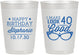 Personalized Birthday 10 oz Frosted Cups - 40th | 20048