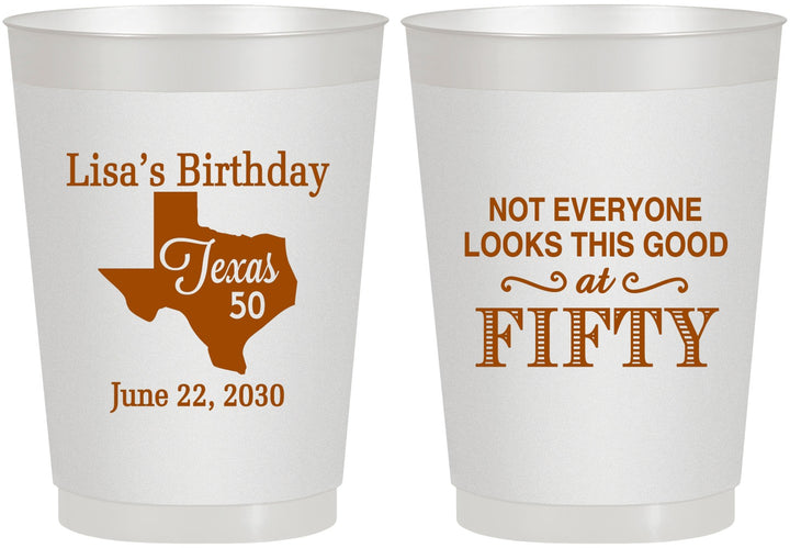 Personalized Birthday 10 oz Frosted Cups - 50th | 20051