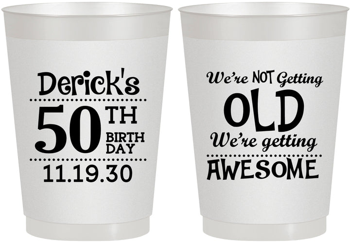 Personalized Birthday 10 oz Frosted Cups - 50th | 20052