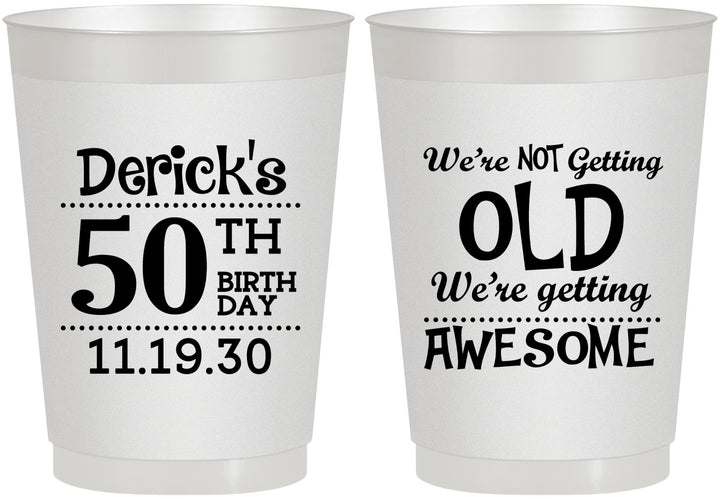 Personalized Birthday 10 oz Frosted Cups - 50th | 20052