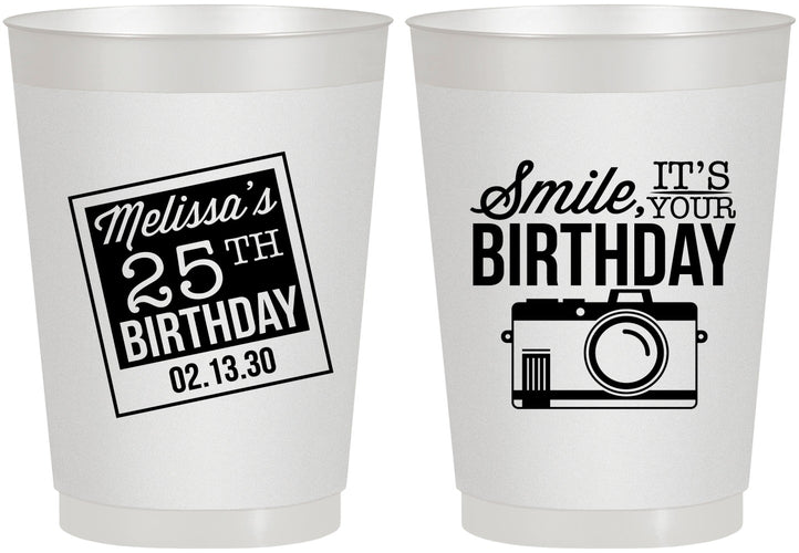 Personalized Birthday 10 oz Frosted Cups - 25th | 20053