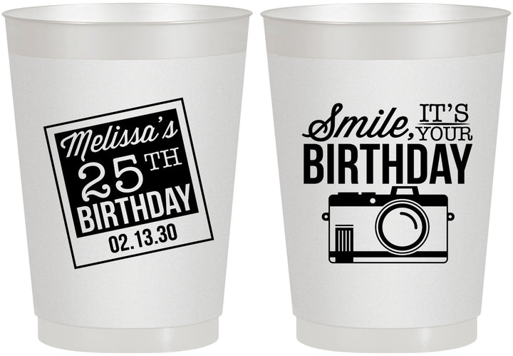 Personalized Birthday 10 oz Frosted Cups - 25th | 20053