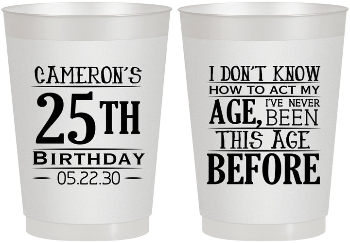 Personalized Birthday 10 oz Frosted Cups - 25th | 20054