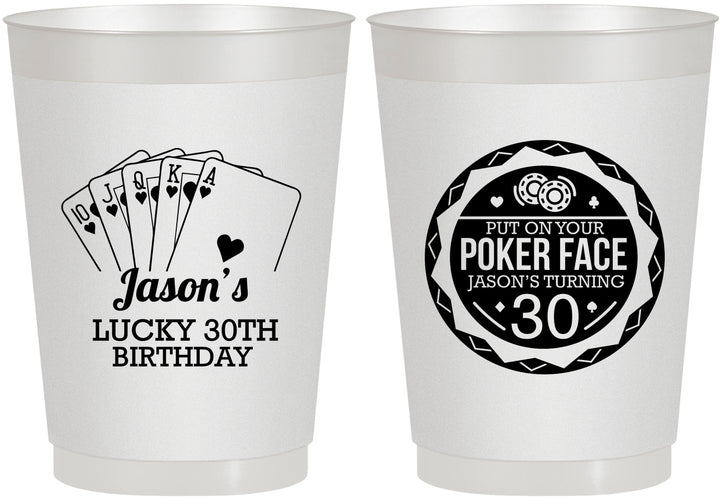 Personalized Birthday 10 oz Frosted Cups - 30th Las Vegas | 20060