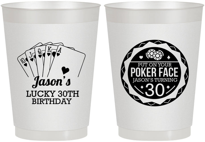 Personalized Birthday 10 oz Frosted Cups - 30th Las Vegas | 20060