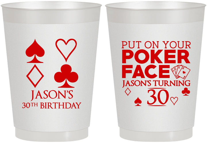 Personalized Birthday 10 oz Frosted Cups - 30th Las Vegas | 20062