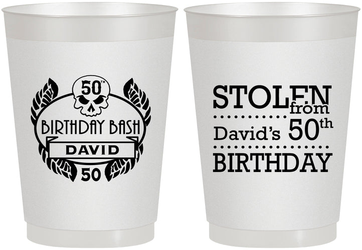 Personalized Birthday 10 oz Frosted Cups - 50th | 20068