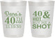 Personalized Birthday 10 oz Frosted Cups - 40th | 20086