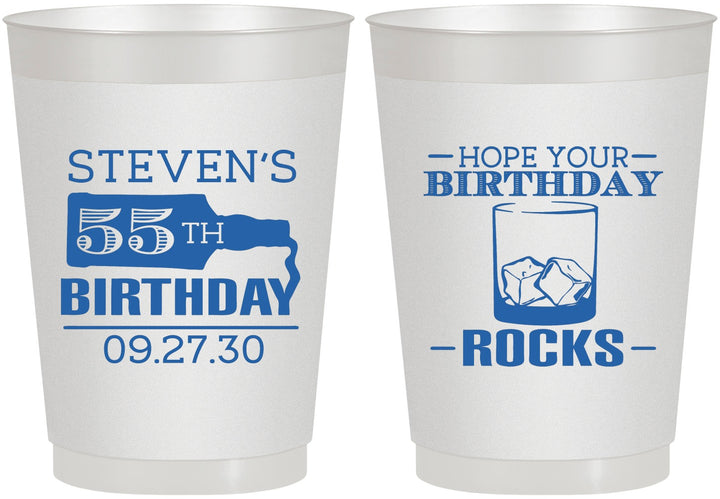 Personalized Birthday 10 oz Frosted Cups - 55th | 20090