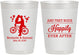 Personalized Wedding 10 oz Frosted Cups - Happily Ever After Bicycle | 201