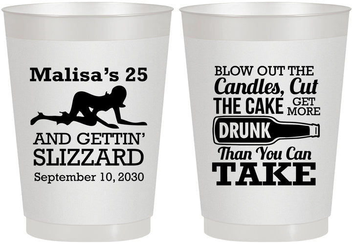 Personalized Birthday 10 oz Frosted Cups - 25th Strip Club | 20102