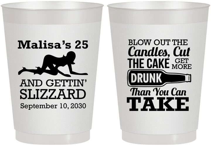 Personalized Birthday 10 oz Frosted Cups - 25th Strip Club | 20102