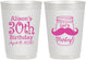 Personalized Birthday 10 oz Frosted Cups - 30th | 20104