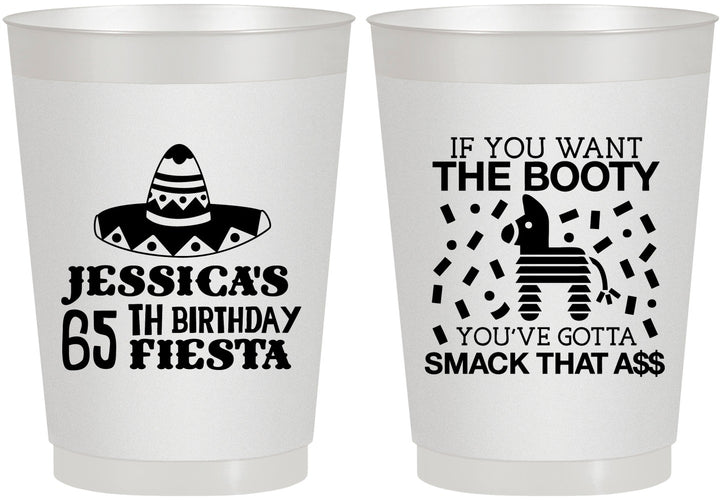 Personalized Birthday 10 oz Frosted Cups - 65th Mexico | 20108